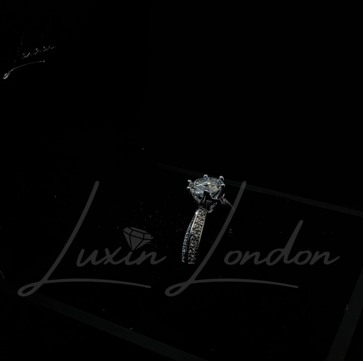 Radiant Blossom Moissanite Diamond Ring