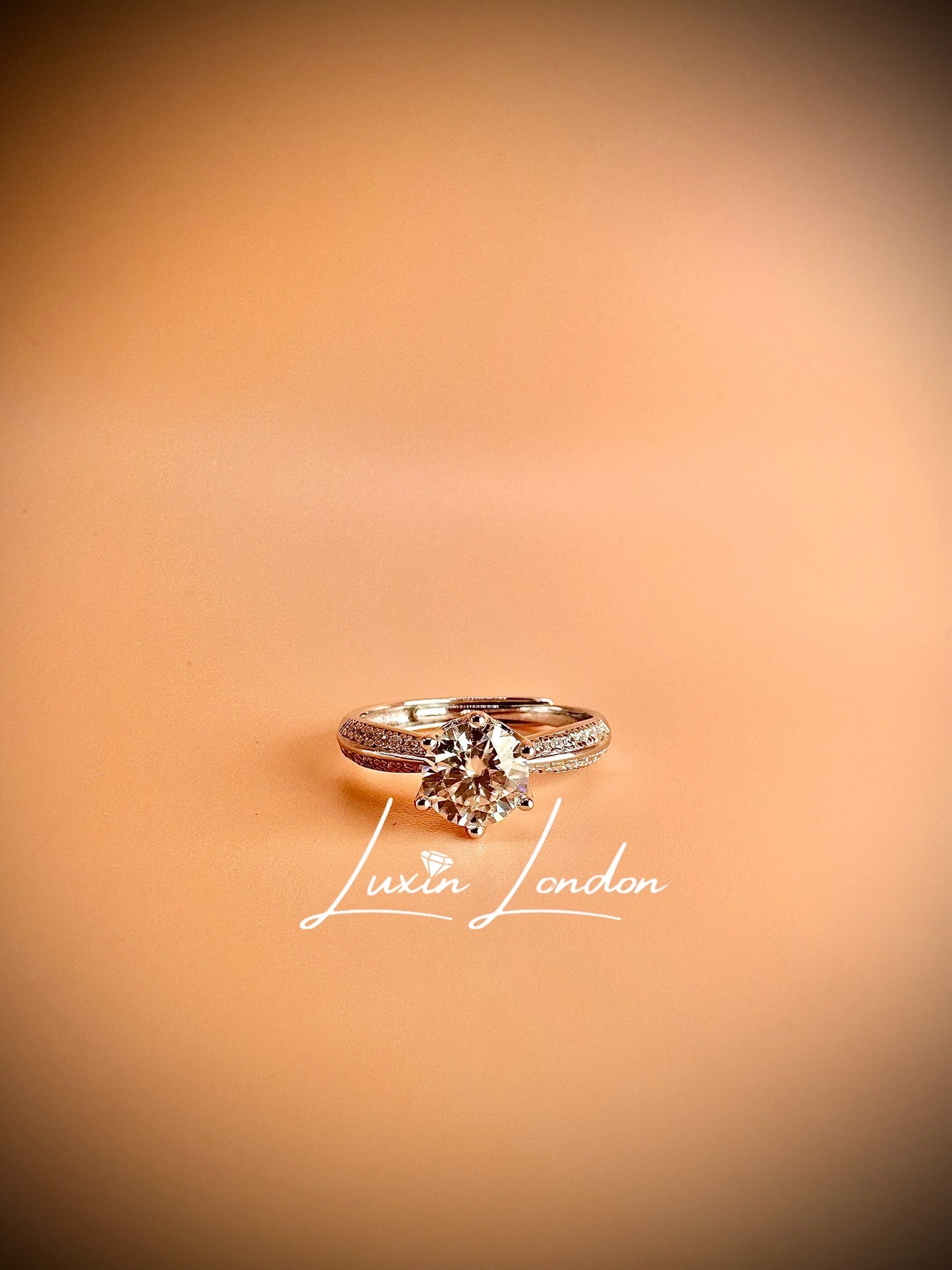 Radiant Blossom Moissanite Diamond Ring