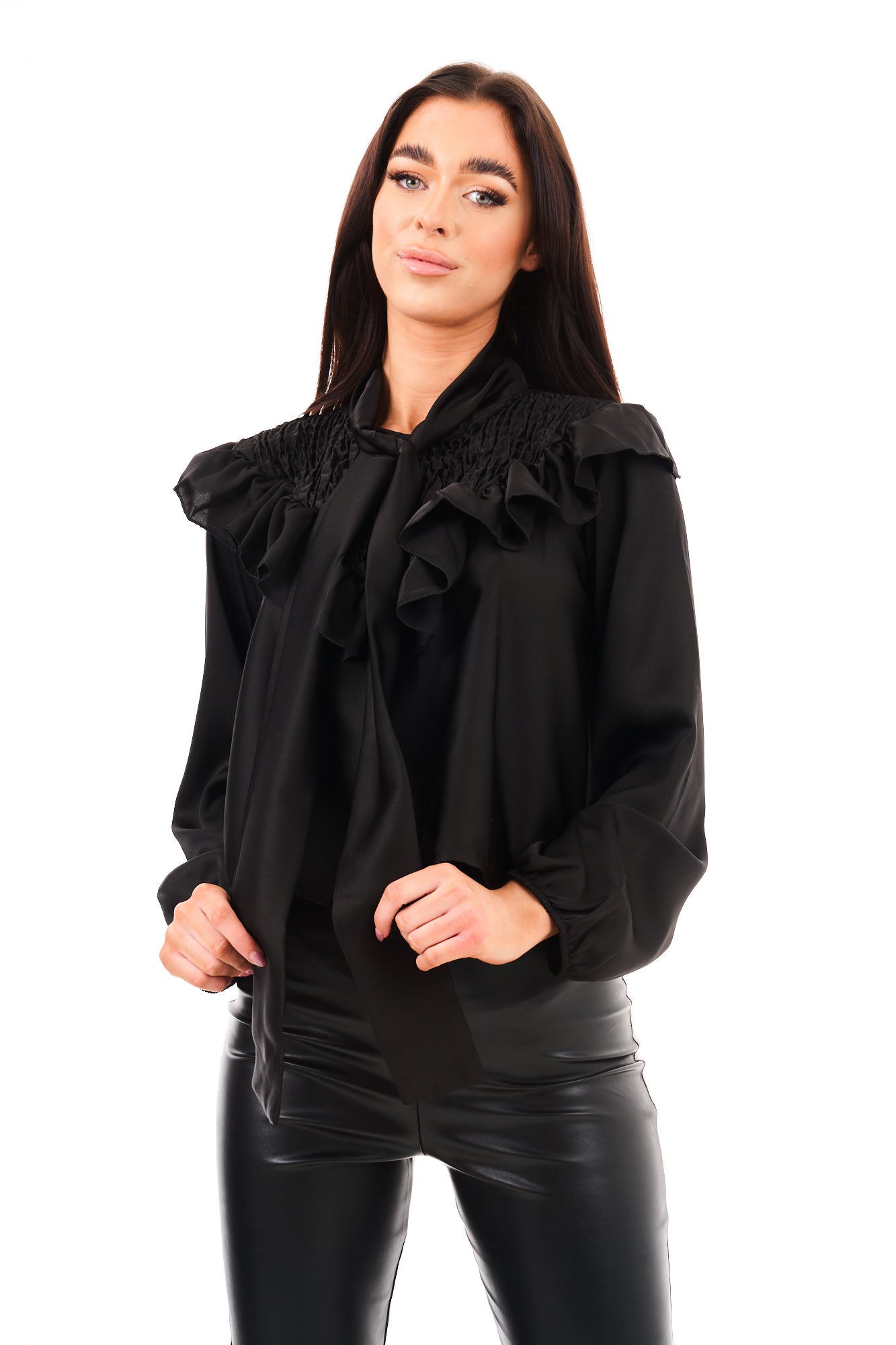Rufflel Top - Black