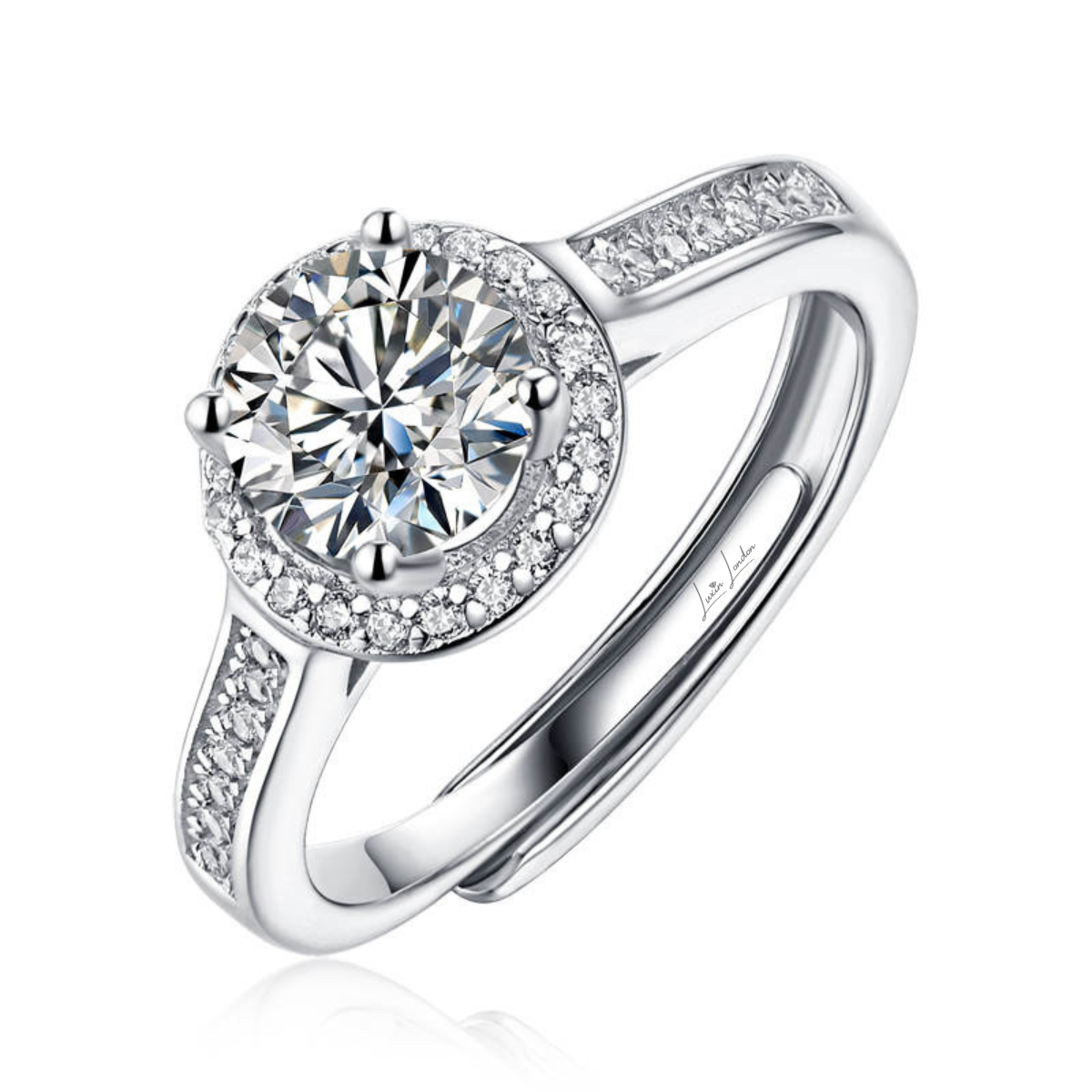Dazzling Adjustable Moissanite Diamond Ring