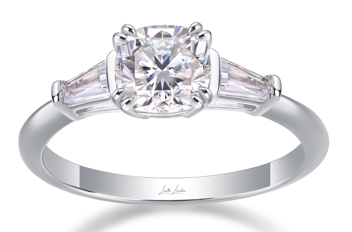 Trilogy Cosmic Moissanite Diamond Ring.