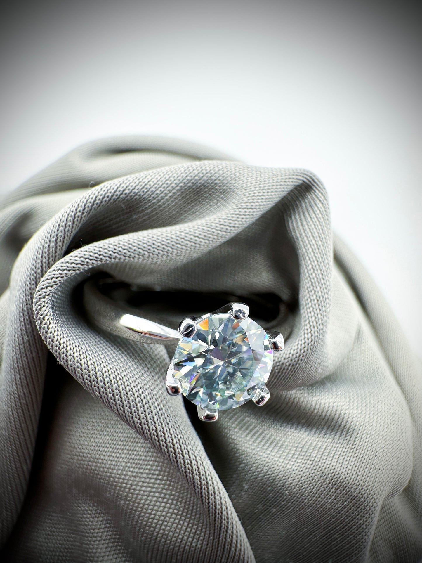 Timeless Solitaire Moisante Diamond Ring
